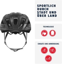 Cyklistická helma ABUS Aduro 3.0 LED - Sportovní městská…