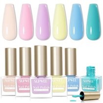 SUPWEE Quick Dry 6 barevná sada na nehty, Macaron Pastell…