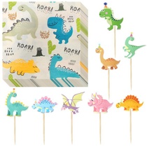 Sada na narozeninovou párty s dinosaury a ozdobami na…