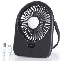 USB ventilátor, 1200 mAh mini USB stolní ventilátor s LED…