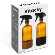 2 fľaštičky s rozprašovačom z jantárového skla, 500 ml,…