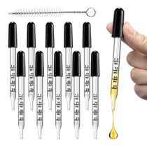 Sada 10 skleněných pipet, 1 ml, s gumovou špičkou a štětcem…