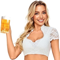 Dámska dirndl blúzka, výstrih do srdca, čipková dirndl…