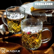 Sklenice na čaj KADAX 230ml, sada 6 kusů, sklenice s uchem,…