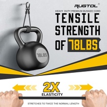 Bungee šňůra s karabinou, expandér s karabinou 20 cm,…