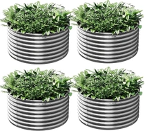 Kvetináč Groveleaf 4 ks strieborné
