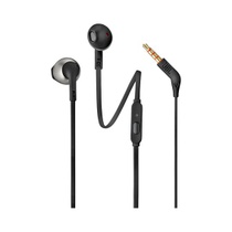 Sluchátka JBL Tune 205 s kabelem a mikrofonem, černá