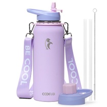 Coolflask Izolovaná nerezová láhev na vodu 1183 ml, popruh,…