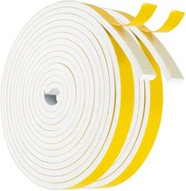 Samolepicí těsnicí páska na dveře, 12 mm (Š) x 6 mm (H) / 8…