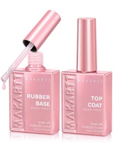 Makartt Rubber Base Gel 15ml (2 balení) - světle růžový 6v1…
