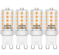 AGOTD G9 LED žárovky teplá bílá 3000K, balení 4 ks