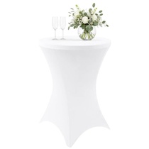 Homaxy Stretch poťah na státie Ø 70-110 cm, biely 110 cm…