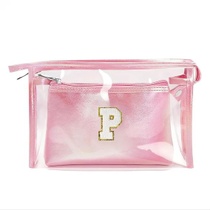 2dielna ružová sada kozmetických taštičiek, priehľadná…