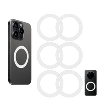 6 kusů kovových magnetických kroužků pro MagSafe, bílé