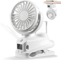Ventilátor s klipom, 4 rýchlosti, dobíjací kempingový…