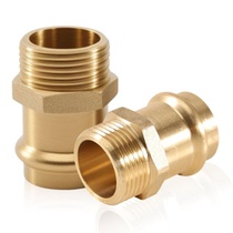 2 kusy měděných přechodových lisovacích tvarovek 15 mm x…