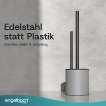 Engelbach® Silikonový toaletní kartáč s rukojetí a držákem…