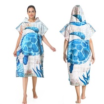 Unisex pončo z mikrovlákna Mokani 108x82 cm