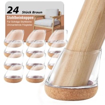 24 krytek nohou židle pro šikmé nohy židle, velikost S…