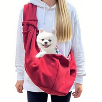 Taška přes rameno pro psy, vínová, Snuggle Sling pro psy do…