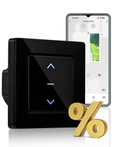 Spínač rolety WLAN MOES WS-Y-EUTC-N-BK-MS