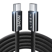 Kabel LISEN USB C, 240W [2m] PD3.0, rychlonabíjecí kabel…