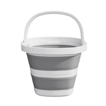 Skládací kbelík, 5 l/10 l, materiál PP+TPR, bílý,…