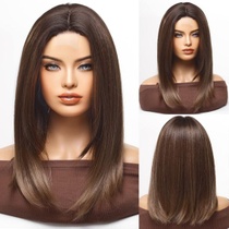 HAIRCUBE Hnědé paruky pro ženy, syntetické přírodní černé…