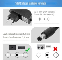 9V 1A napájecí adaptér pro kytarový pedál pro Boss…