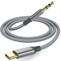 Henrety USB-C na 3,5 mm audio kábel, nylonová tkanina a…