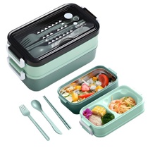 Svačinový box se 3 přihrádkami, 1400 ml, bento box, vhodný…