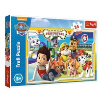 Trefl, Puzzle, Šťastný tým, 24 maxi dílků, Tlapková…