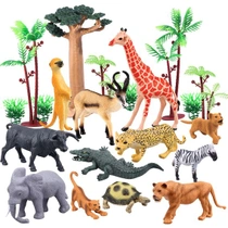 SIENON 21dielna hracia sada so safari zvieratami s baobabom…