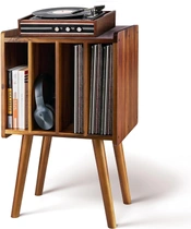 Stolek Generisch na vinylové desky hnědý