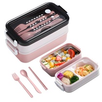 Svačinový box se 3 přihrádkami, 1400 ml, bento box, vhodný…