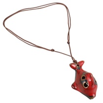 Supvox Dolphin Ocarina, keramická, červená, 4-dírková, pro…