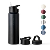 Láhev na vodu Vinsun z nerezové oceli 750ml s brčkem a…