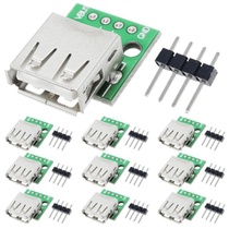 10 kusů adaptérů USB typu A samice na DIP, 2,54 mm, 4pinový…