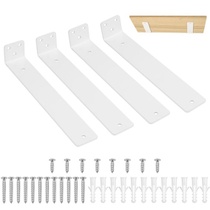 4 ks bílých držáků polic, nástěnné držáky polic 250 mm,…