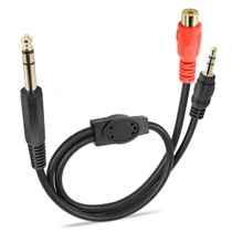 GINTOOYUN 6,35 mm samec na RCA samica + 3,5 mm samec audio…