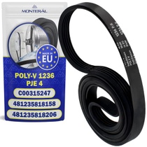 Klínový řemen pro pračku Poly-V 1236 PJE4 481235818206 pro…