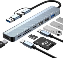 USB C Hub 3.0, 8v2 USB C Hub adaptér, Multiport Hub adaptér…
