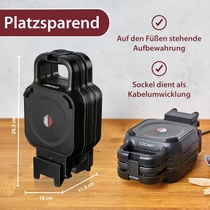 Vaflovač Cloer 6150 800W čierny