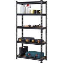 Kovový regál 592026 black 153x75x30 cm, černý - A