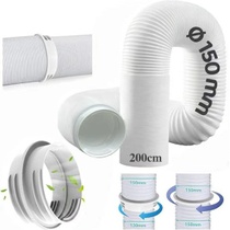 2M predlžovacia hadica klimatizácia Ø130 mm s adaptérom 130…