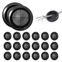 20 kusů 40mm černých gumových kabelových průchodek