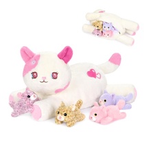 Shownicer Plyšová kočka Sada 5 plyšových zvířátek, Kawaii…