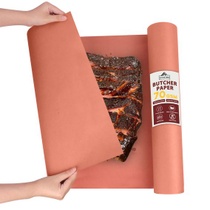 Řeznický papír, růžový BBQ řeznický papír, role kraftového…