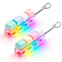 2dílná klávesnice Fidget, přívěsek na klíče s LED světlem,…