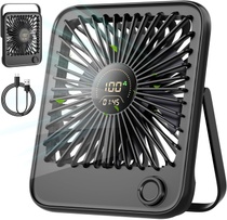 Stolný ventilátor Dealswin LED mini čierna2